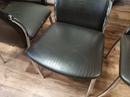 Продам стулья 3 штуки б/у (экокожа) стоимость - Белово